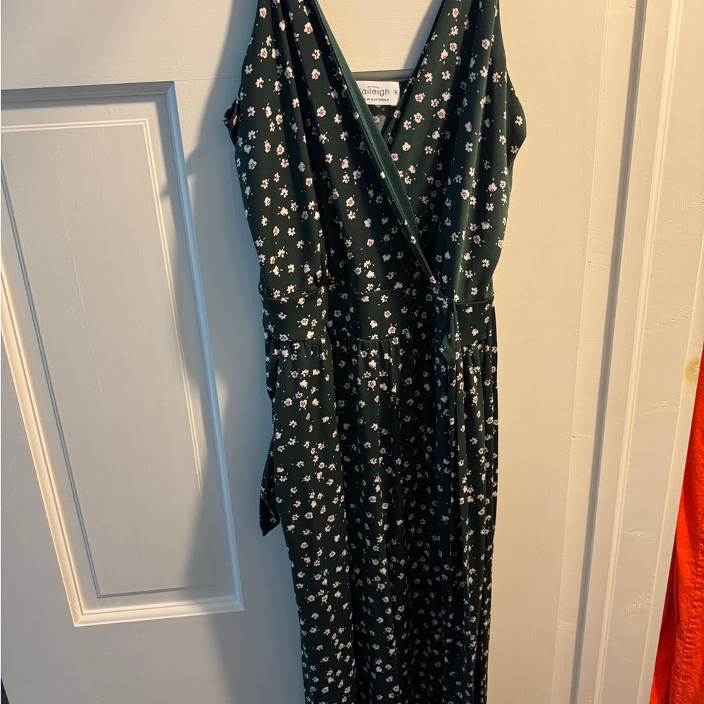 Kaileigh Blue V-Neck Sleeveless Maxi Jumpsuit